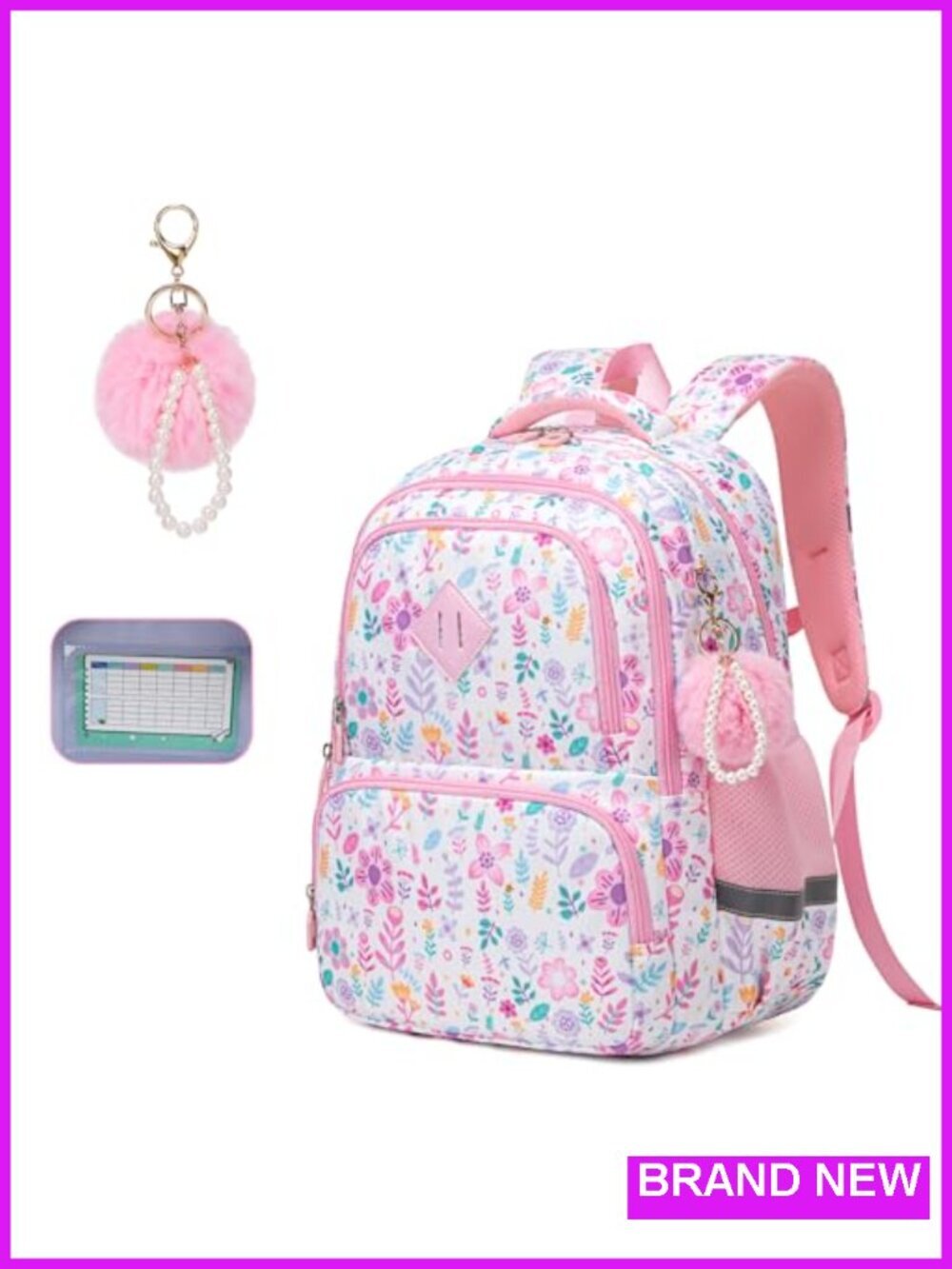 Kids Backpack, Kawaii Printed School Backpack for Girls, Lightweight Waterproof